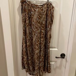 Plus Size Paisley 2XL Palazzo Wide Leg Pants Work Flowy